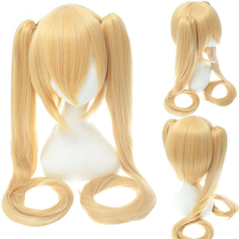 Hatsune Miku cosplay wig — kawaii anime twin-tails style
