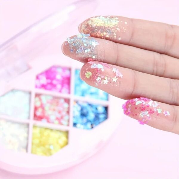 7 Color Chunky Glitter Eyeshadow Palette 7 Color Chunky Glitter Eyeshadow Palette – kawaii room decor and gift