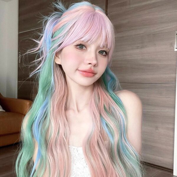 Mermaid Pastel Long Cosplay Wig – best kawaii gift for birthday