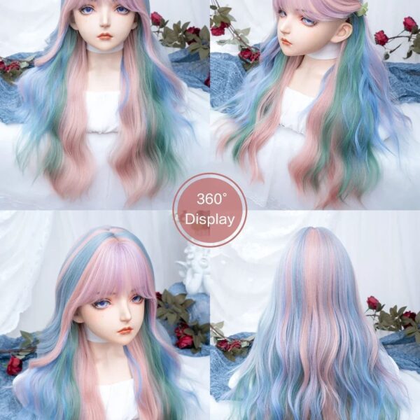 Mermaid Pastel Long Cosplay Wig – kawaii gift for best friend