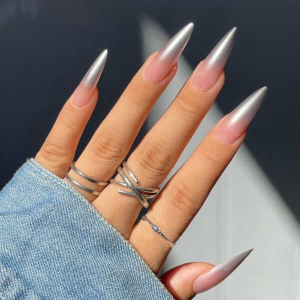 Ombre Cat Claws Press On Nails – kawaii aesthetic gift for adults