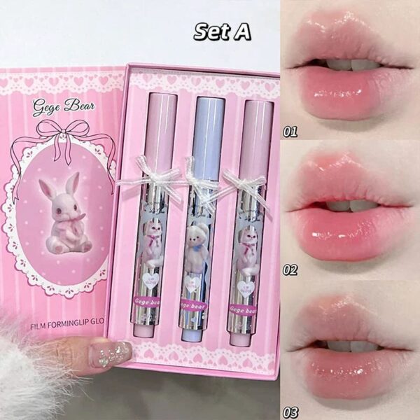 Pastel Teddy Long-Lasting Water-Gloss Lip Tint Set Pastel Teddy Long-Lasting Water-Gloss Lip Tint Set – buy kawaii makeup online – kawaii gift