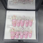 Pink Puppy Press On Nails