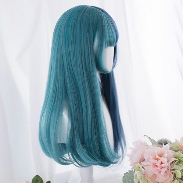 Split Blue Cosplay Wig – kawaii aesthetic gift for adults