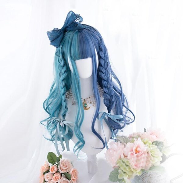 Split Blue Cosplay Wig – kawaii gift idea for her