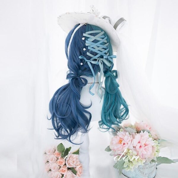 Split Blue Cosplay Wig – kawaii gift idea for her