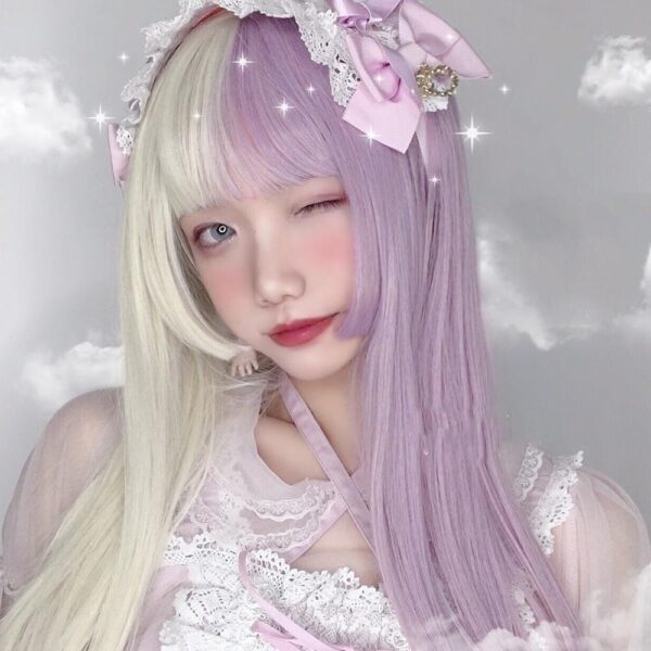 Split Lavender Cosplay Wig Split Lavender Cosplay Wig – kawaii gift for best friend
