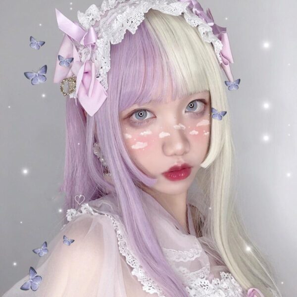 Split Lavender Cosplay Wig Split Lavender Cosplay Wig – soft kawaii plushie gift idea