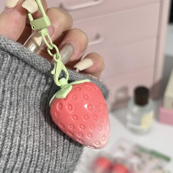 Strawberry Keychain Moisturizing Lip Balm Strawberry Keychain Moisturizing Lip Balm – kawaii aesthetic gift for adults