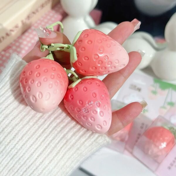 Strawberry Keychain Moisturizing Lip Balm Strawberry Keychain Moisturizing Lip Balm – kawaii gift idea for her