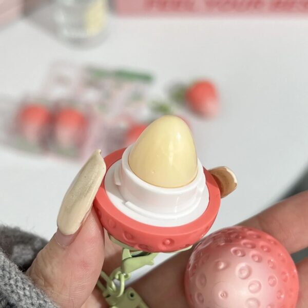 Strawberry Keychain Moisturizing Lip Balm Strawberry Keychain Moisturizing Lip Balm – kawaii aesthetic gift for adults