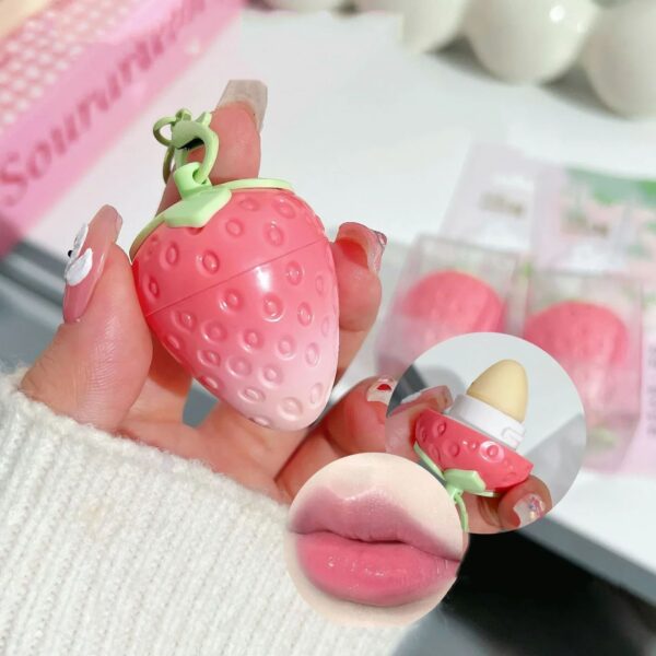 Strawberry Keychain Moisturizing Lip Balm Strawberry Keychain Moisturizing Lip Balm – kawaii gift idea for her