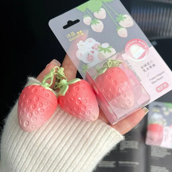 Strawberry Keychain Moisturizing Lip Balm Strawberry Keychain Moisturizing Lip Balm – cute kawaii makeup gift for girlfriend