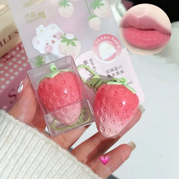 Strawberry Keychain Moisturizing Lip Balm Strawberry Keychain Moisturizing Lip Balm – kawaii gift for best friend