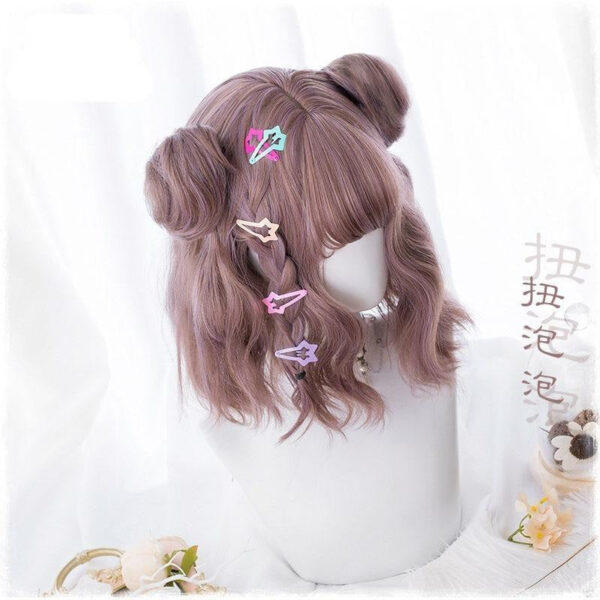 Wavy Bob With Buns Wig Wavy Bob With Buns Wig – kawaii gift idea for her