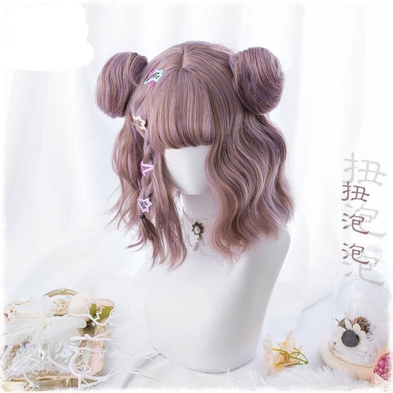 Wavy Bob With Buns Wig — Kawaii Stuffed Animal | My Heart Teddy