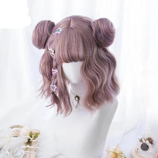 Wavy Bob With Buns Wig Wavy Bob With Buns Wig – cute kawaii wigs gift for girlfriend