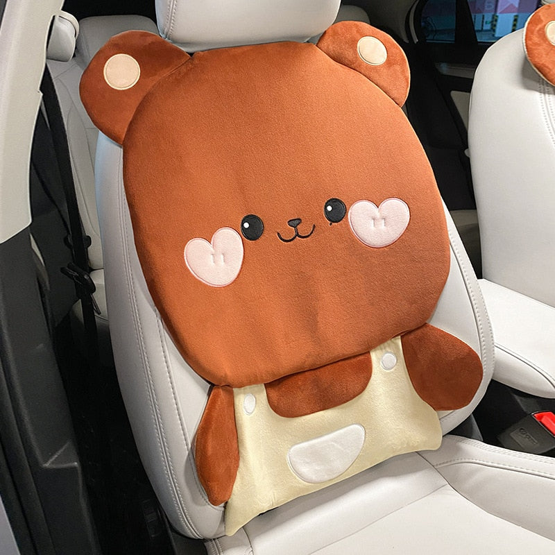 Bunny and Bear Car Seat Covers Bunny and Bear Car Seat Covers in Bear Backrest - My Heart Teddy