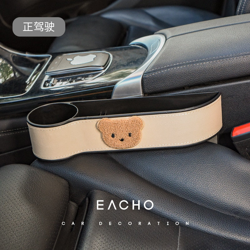 Car Seat Storage Box Car Seat Storage Box in Tan Driver's Side - My Heart Teddy
