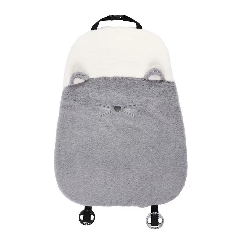 Cat Paw Car Seat Cover Set Cat Paw Car Seat Cover Set in Gray backrest - My Heart Teddy