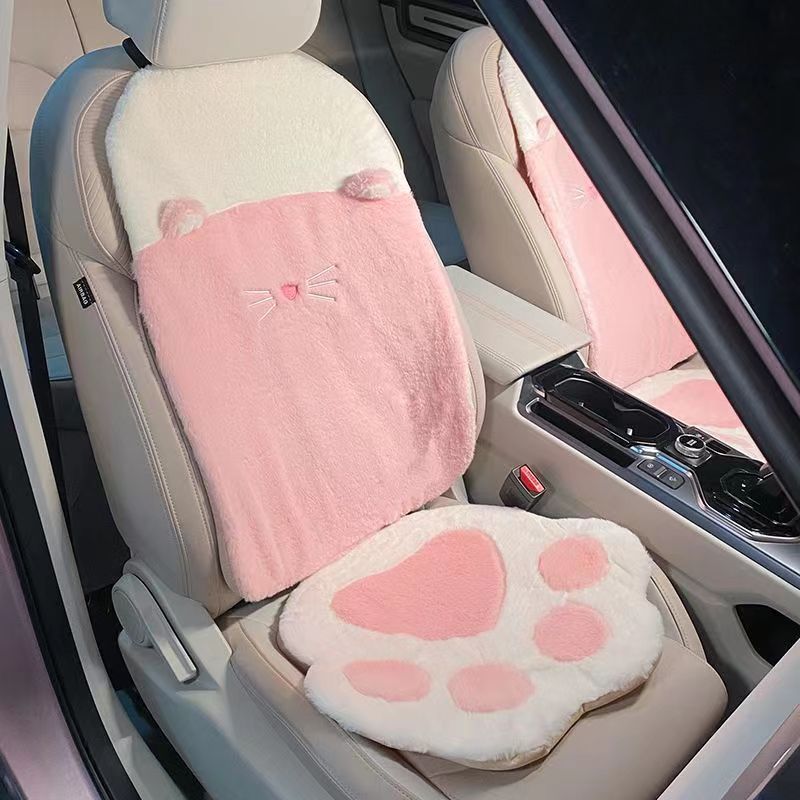 Cat Paw Car Seat Cover Set Cat Paw Car Seat Cover Set in Pink 2PCS B - My Heart Teddy