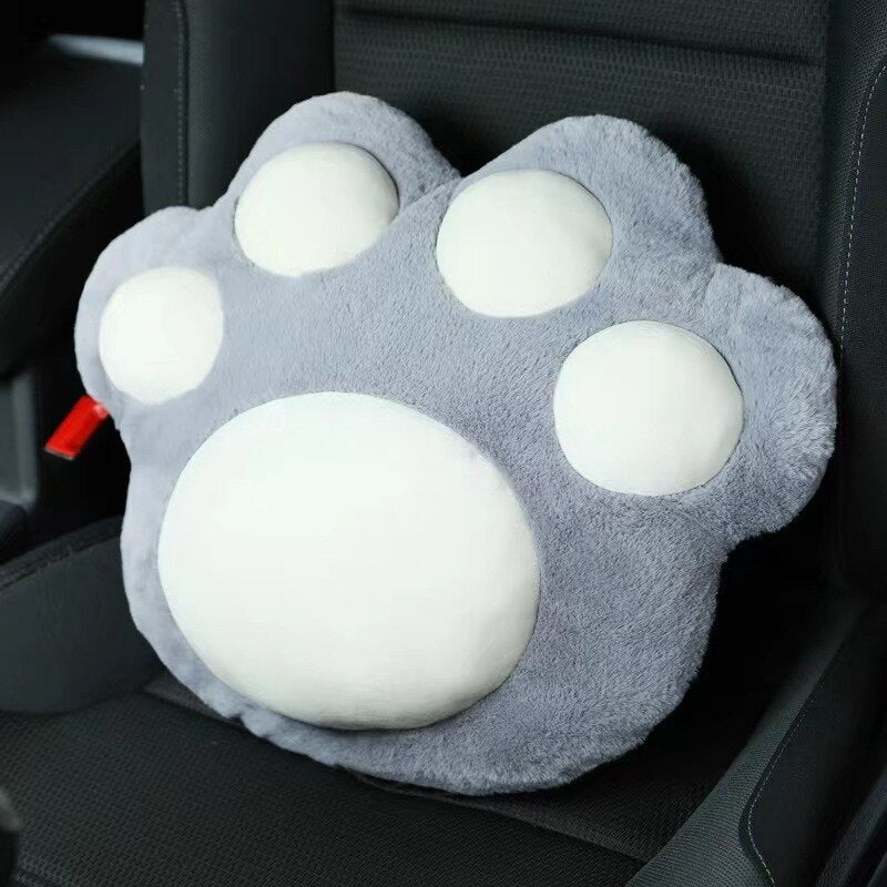 Cat Paw Car Seat Cover Set Cat Paw Car Seat Cover Set in G lumbar pillow - My Heart Teddy