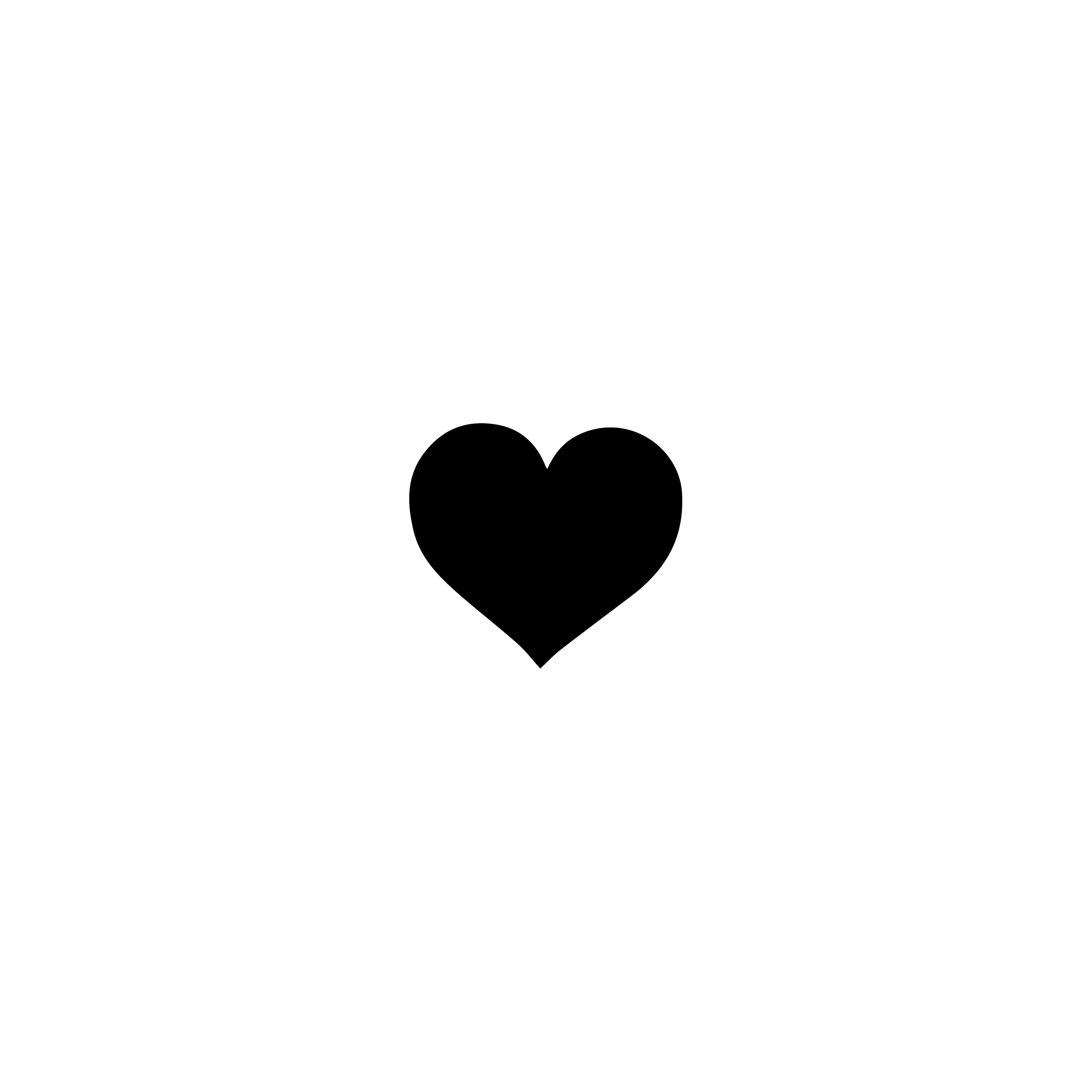 Heart Car Stickers Heart Car Stickers in black / 13x13cm - My Heart Teddy