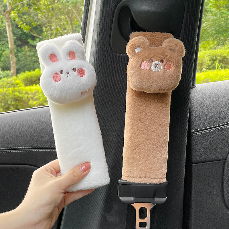Seat Belt Shoulder Protectors Seat Belt Shoulder Protectors in Bunny & Bear - My Heart Teddy