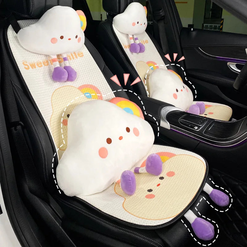 Rainbow Cloud Car Seat Covers & Cushions Rainbow Cloud Car Seat Covers & Cushions - cute car accessory from My Heart Teddy